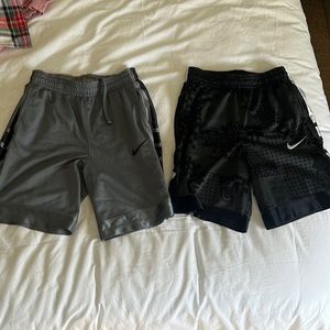 Two pairs of boys Nike Dei-fit basketball shorts